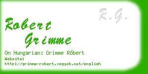 robert grimme business card